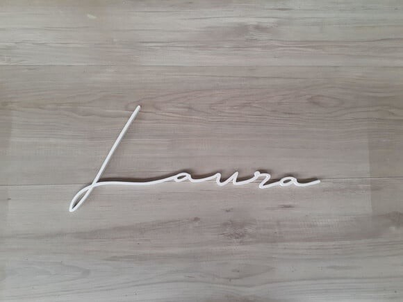 Nome de Parede Personalizado em mdf Linha Ty - Laura - 20 cm