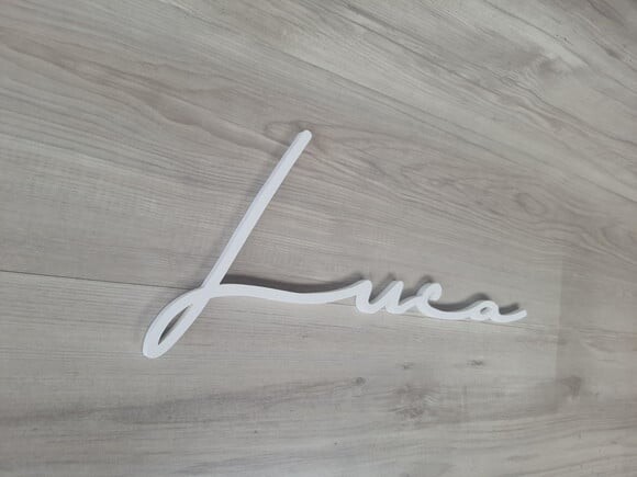 Nome de Parede Personalizado em mdf Linha Ty - Luca - 20 cm