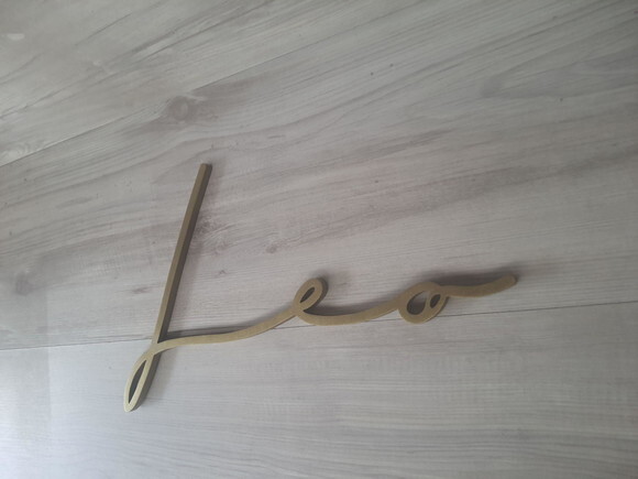 Nome de Parede Personalizado em mdf Linha Ty - Leo - 23 cm