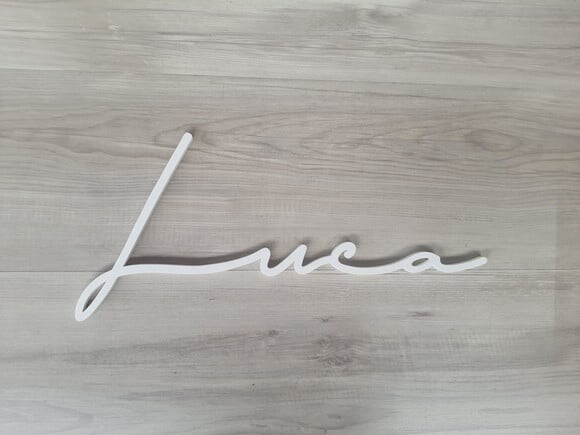 Nome de Parede Personalizado em mdf Linha Ty - Luca - 20 cm