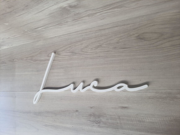 Nome de Parede Personalizado em mdf Linha Ty - Luca - 20 cm