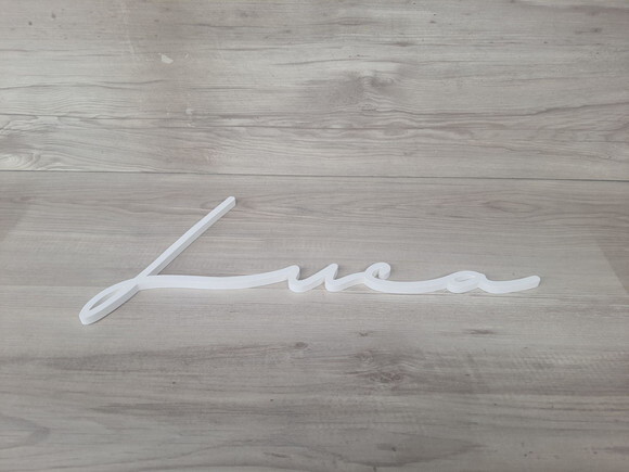Nome de Parede Personalizado em mdf Linha Ty - Luca - 20 cm