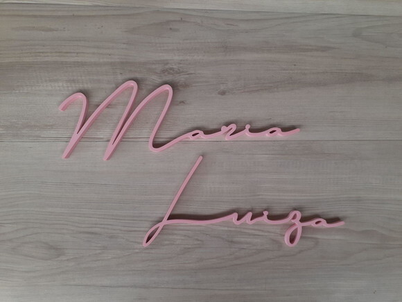 Nome de Parede Personalizado em mdf Linha Ty - Maria Luiza