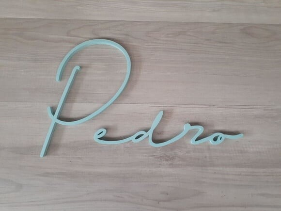 Nome de Parede Personalizado em mdf Linha Ty - Pedro - 23 cm