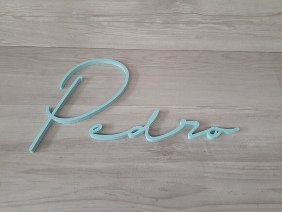 Nome de Parede Personalizado em mdf Linha Ty - Pedro - 23 cm