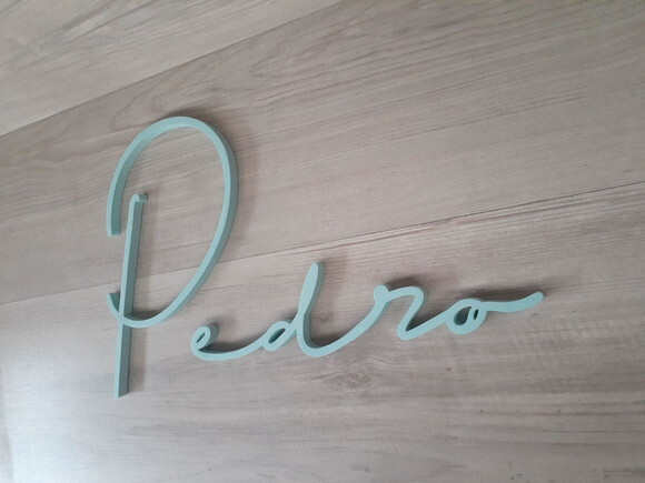 Nome de Parede Personalizado em mdf Linha Ty - Pedro - 23 cm