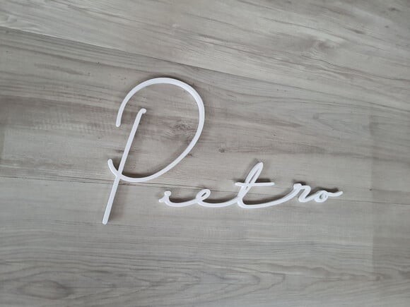 Nome de Parede Personalizado em mdf Linha Ty - Pietro 23 cm