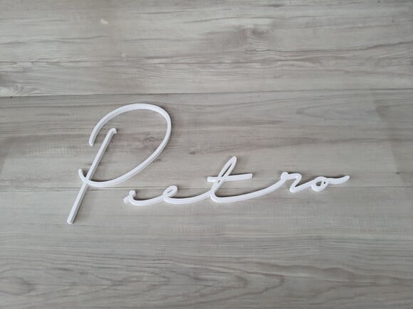 Nome de Parede Personalizado em mdf Linha Ty - Pietro 23 cm