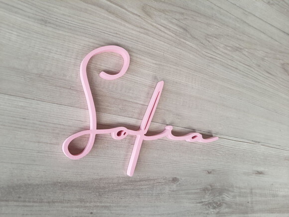 Nome de Parede Personalizado em mdf Linha Ty - Sofia - 15 cm