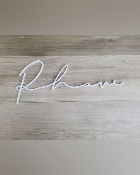 Nome de Parede Personalizado em mdf Linha Ty - Rhavi - 17 cm