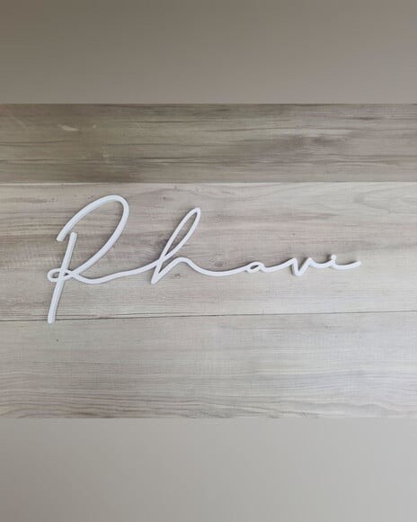 Nome de Parede Personalizado em mdf Linha Ty - Rhavi - 17 cm