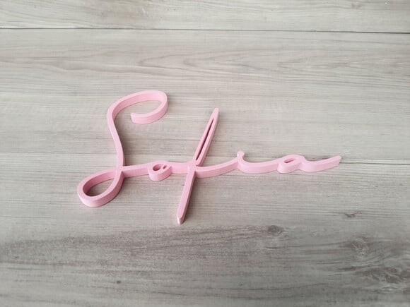 Nome de Parede Personalizado em mdf Linha Ty - Sofia - 15 cm