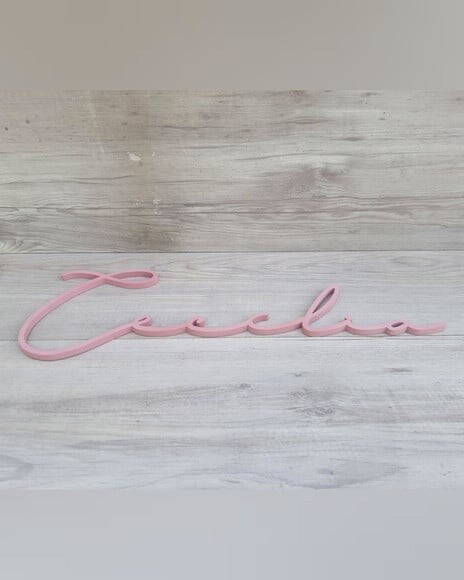 Nome de Parede Personalizado em mdf Linha Ty- Cecília 16 cm
