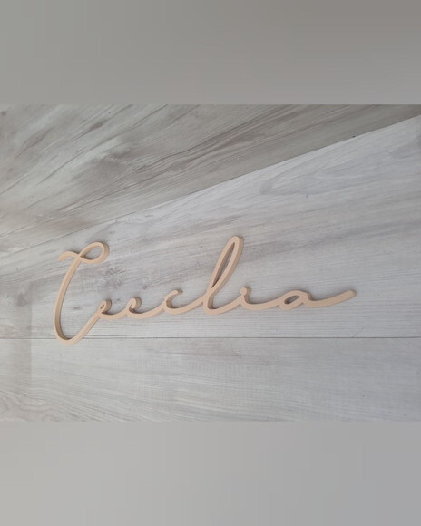 Nome de Parede Personalizado em mdf Linha Ty- Cecília 16 cm