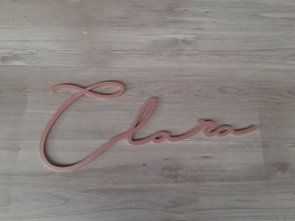Nome de Parede Personalizado em mdf Linha Ty- Clara - 25 cm