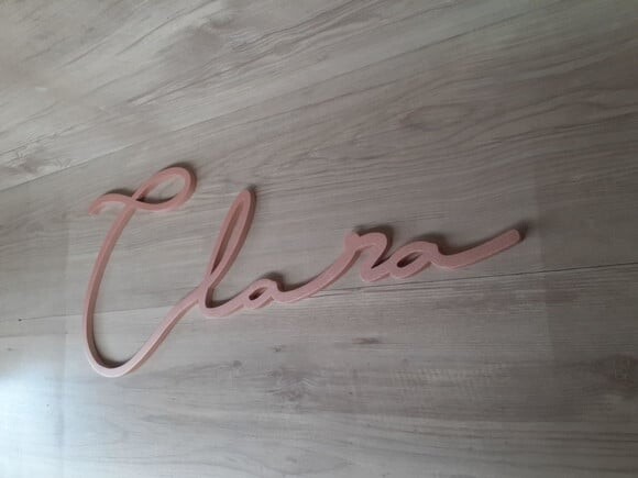 Nome de Parede Personalizado em mdf Linha Ty- Clara - 25 cm
