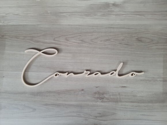 Nome de Parede Personalizado em mdf Linha Ty- Conrado 16 cm