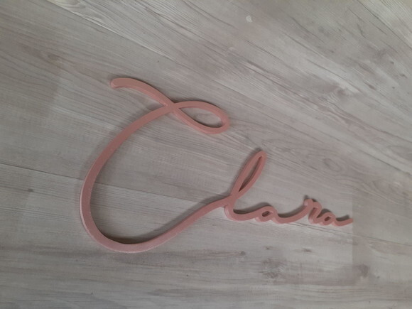 Nome de Parede Personalizado em mdf Linha Ty- Clara - 25 cm