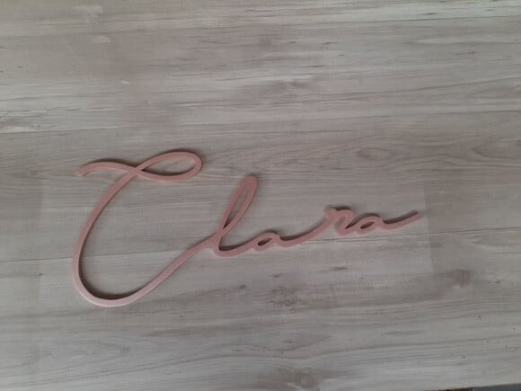 Nome de Parede Personalizado em mdf Linha Ty- Clara - 25 cm