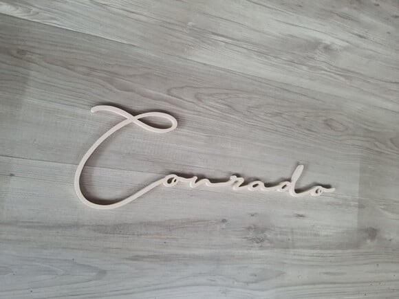 Nome de Parede Personalizado em mdf Linha Ty- Conrado 16 cm