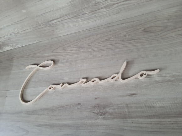 Nome de Parede Personalizado em mdf Linha Ty- Conrado 16 cm