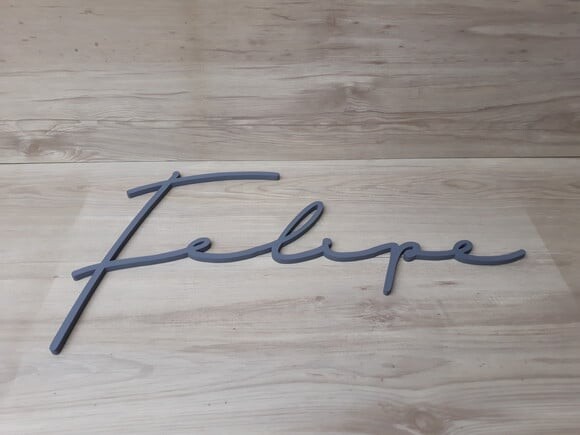 Nome de Parede Personalizado em mdf Linha Ty- Felipe - 32 cm