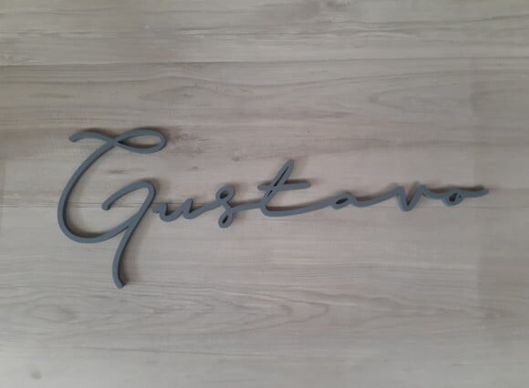 Nome de Parede Personalizado em mdf Linha Ty- Gustavo -22 cm
