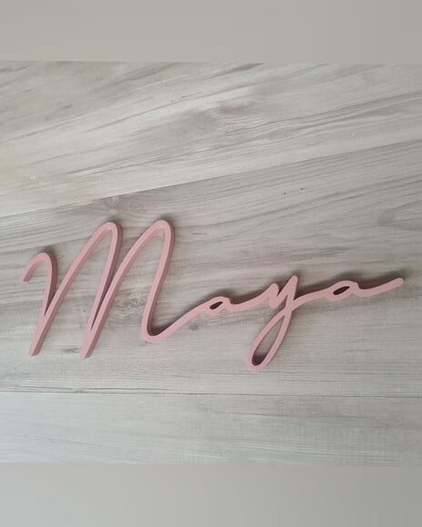 Nome de Parede Personalizado em mdf Linha Ty- Maya - 18 cm