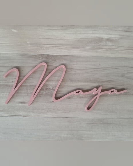 Nome de Parede Personalizado em mdf Linha Ty- Maya - 18 cm