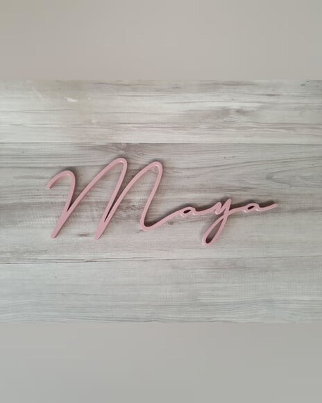 Nome de Parede Personalizado em mdf Linha Ty- Maya - 18 cm