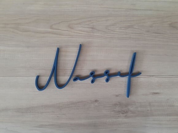 Nome de Parede Personalizado em mdf Linha Ty- Nassif - 18 cm