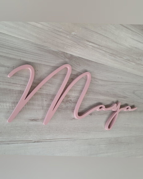 Nome de Parede Personalizado em mdf Linha Ty- Maya - 18 cm