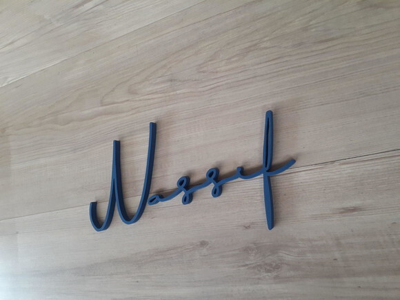 Nome de Parede Personalizado em mdf Linha Ty- Nassif - 18 cm