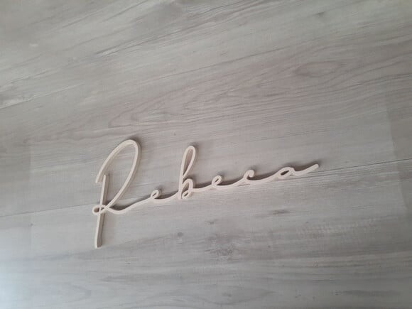 Nome de Parede Personalizado em mdf Linha Ty- Rebeca - 18 cm
