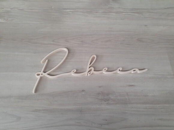 Nome de Parede Personalizado em mdf Linha Ty- Rebeca - 18 cm