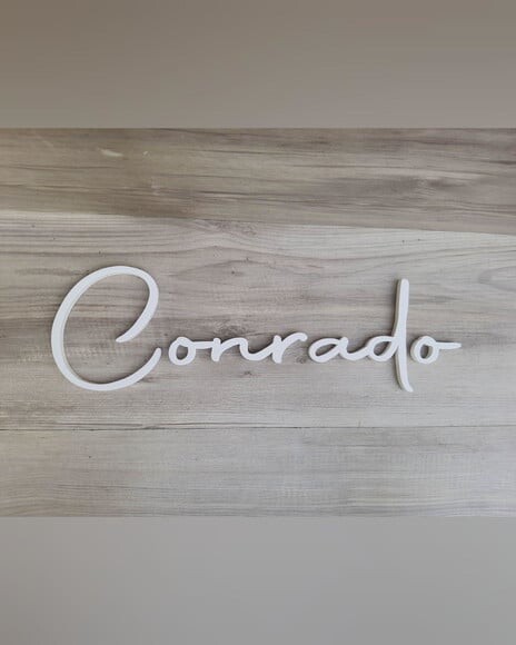 Nome de Parede Personalizado mdf Linha Aut - Conrado