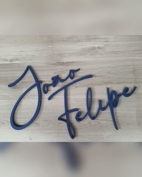 Nome de Parede Personalizado Linha Bc - João Felipe - 30 cm