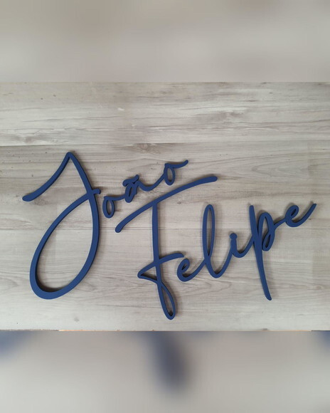 Nome de Parede Personalizado Linha Bc - João Felipe - 30 cm