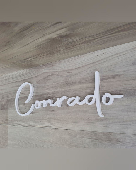 Nome de Parede Personalizado mdf Linha Aut - Conrado