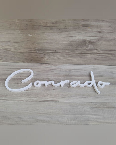 Nome de Parede Personalizado mdf Linha Aut - Conrado