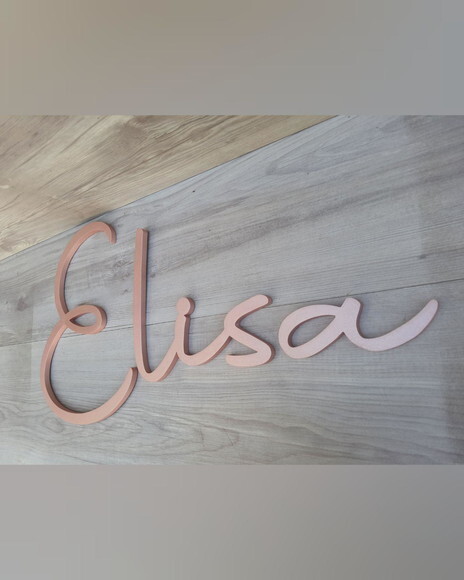Nome de Parede Personalizado mdf Linha Aut - Elisa