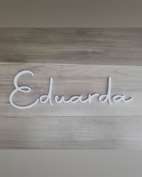 Nome de Parede Personalizado mdf Linha Aut - Eduarda