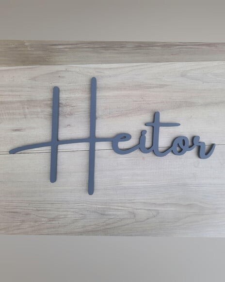 Nome de Parede Personalizado mdf Linha Aut - Heitor