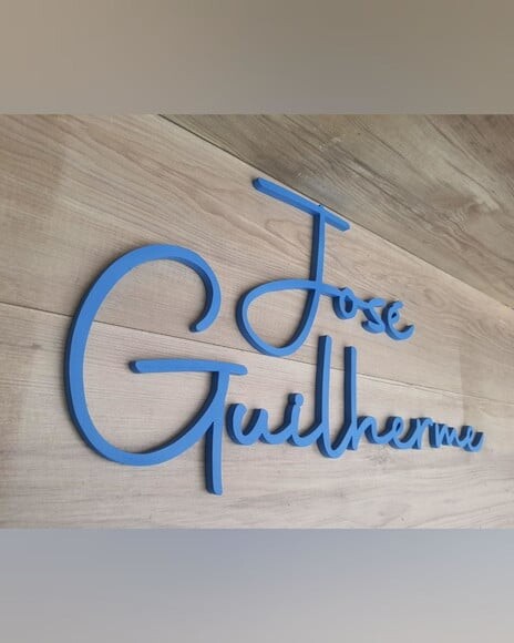 Nome de Parede Personalizado mdf Linha Aut - José Guilherme