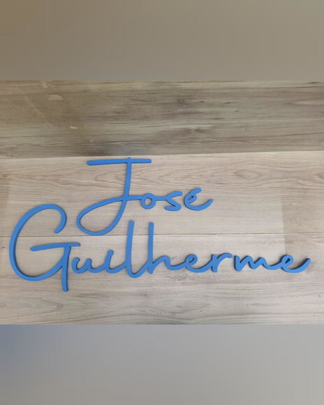 Nome de Parede Personalizado mdf Linha Aut - José Guilherme