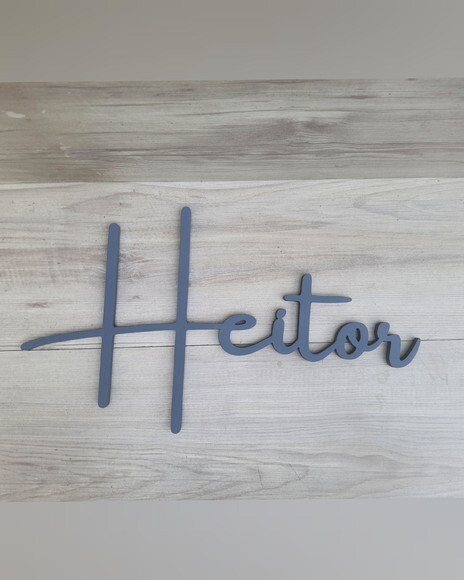 Nome de Parede Personalizado mdf Linha Aut - Heitor