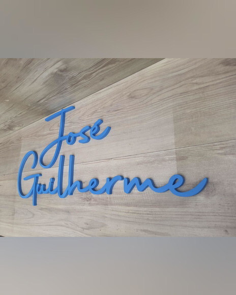 Nome de Parede Personalizado mdf Linha Aut - José Guilherme