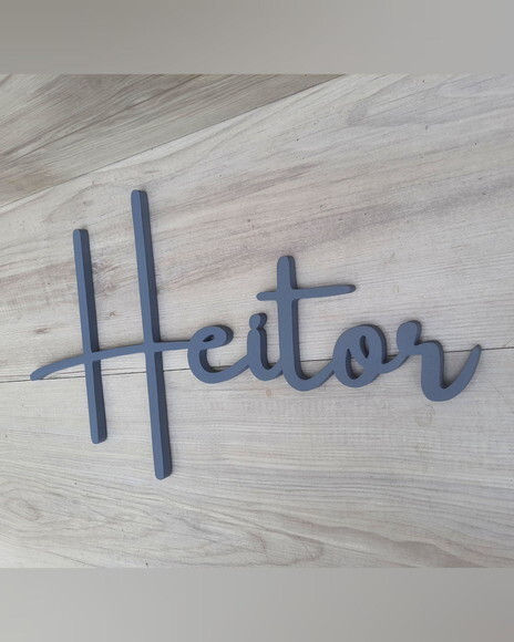 Nome de Parede Personalizado mdf Linha Aut - Heitor