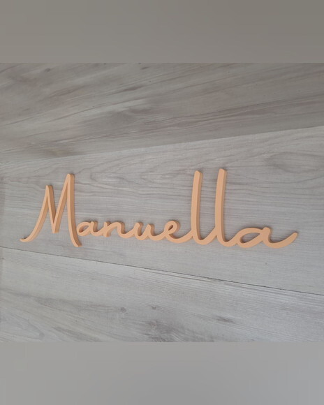 Nome de Parede Personalizado mdf Linha Aut - Manuella