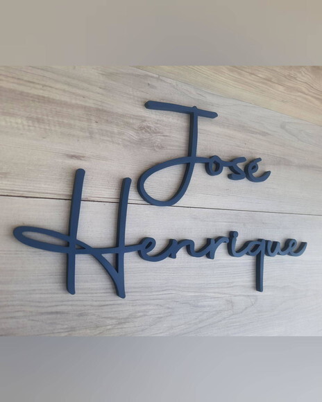 Nome de Parede Personalizado mdf Linha Aut - José Henrique